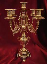 Das set wurde nicht benutzt. 2 X Kerzenstander Messing 41cm Barock Massiv Kerzenhalter Mehrarmig Gold Antik Kaufen Bei Pintici Keskin Export