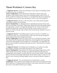 Then, answer the questions that follow. This Is The Answer Key For The Theme Worksheet 4 Kindergarten Worksheets Worksheets Reading Worksheets