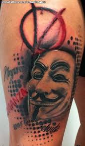Added the 'mask' to michael and trevor. Tattoo Of V For Vendetta Masks Letters
