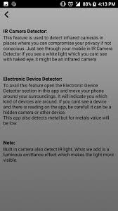 With the help of which you will be able to easily detect electronics devices like spy camera or cctv camera and microphone. Hidden Camera Detector For Android Apk Download