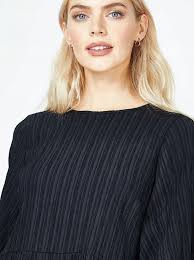 NO529 Czarna sukienka prążki mini George 40 • Cena, Opinie