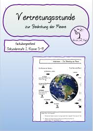 Vertretungsstunde Bedrohung Der Meere Fachubergreifend Klasse 5 9 In 2020 Erderwarmung Unterrichtsmaterial Vertretungsstunden