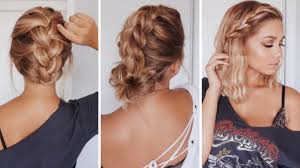 Cutting your hair short can be scary, but it doesn't have to be. 3 Easy Hairstyles For Short Medium Length Hair Ashley Bloomfield Youtube