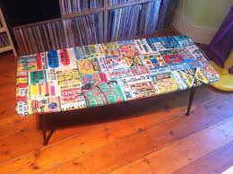 It was time to do a decoupage table top revamp. Decoupage Furniture Rock And Roll Coffee Table 13 Flickr