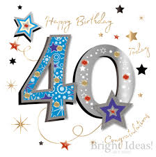 For the birthday person, it's like throwing the door wide open to all kinds of threatening situations and dilemmas. 40th Birthday Card Congratulations 40 Today Blue By Ling Design Mwer0011 40