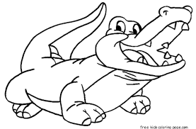 These pages depict crocodiles in realistic as well as a cartoon, which encourages children to use their imagination actively and experiment with different shades while coloring. Printable Crocodile Coloring Pages Online For Kids Animal Coloring Pages Cartoon Coloring Pages Coloring Pages For Kids