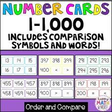 Quickly and easily copy and paste lists. Number Cards 1 1 000 By Happy Math And More Teachers Pay Teachers