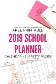 Free Printable 2020 2021 School Planner Updated Printables And Inspirations Study Planner Printable Planner Printables Free School Planner
