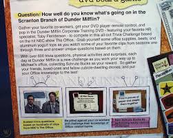 On the office, what alias did angela use to check into the hotel at the convention? New The Office Dvd Board Game Nbc Tv Show Michael Scott Quiz Family 1845218925