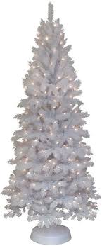 Mountain King 7 Pre Lit Slim White Alaskan Christmas Tree Whitechristmas Afflink White Christmas Trees Christmas Tree Christmas