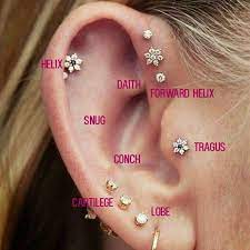 Cartilage Piercing Diagram Cool Ear Piercings Ear Piercings Unique Ear Piercings