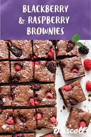 Blackberry And Raspberry Brownie Recipe Driscoll S Recipe Raspberry Brownies Brownie Recipes Fudgey Brownie Recipe