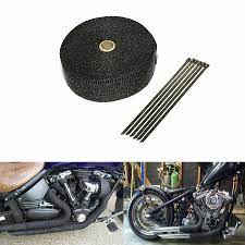 10m 2inch Black Exhaust Heat Wrap Downpipe Engine Bay Exhaust Shields Motorcycle Exhaust Motorcycle Exhaust Pipes Motorcycle Exhaust Motorcycle Accessories