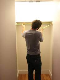 Purchase the closet hanging rod and closet organizing system that you want to work at any home you are definitely going to want to use a stud finder to find studs in the walls for installation. How To Hang A Closet Rod How Tos Diy