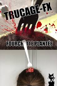 Trucage Deguisement Ultra Rapide Et Facile Pour Halloween La Fourchette Plantee Dans Le Crane Halloween Deguisement Crane