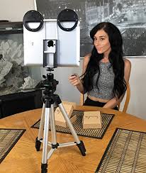 Socialite Mini Led Live Video Photo Fill Ring Light Kit Incl 2 Mini Selfie Lights Tripod Stand Remote Mounts Your Ipad Tablet Dslr Cameras Iphone 6s Plus Smartphones For Teleprompter Facetime