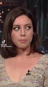 Aubrey plaza reveals she had a stroke when she was 20 #aubreyplaza  #letterman #interview #cbs #latenight #nbcpage