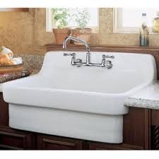Buy now at the home depot style and substance strike a perfect balance in the kitchen faucet collections from american standard®. American Standard Wall Mount Vitreous China 30 In 2 Hole Single Bowl Kitchen Sink Kit In White 9062 008 020 The Home Depot Country Kitchen Sink Farmhouse Sink Kitchen Single Bowl Kitchen Sink