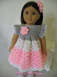 Crochet patterns for 18 in doll clothes. Crocheted Doll Clothes For 18 Inch Dolls By Mimisdollythings 20 00 Crochet Doll Dress Crochet Doll Clothes Doll Clothes American Girl