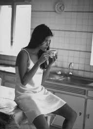 Black And White Woman Drinking Coffee Pin On Coffee