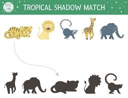 Ausdrucken tierspuren rätsel arbeitsblatt : Set Exotische Tiere Der Silhouette Kostenlose Vektor