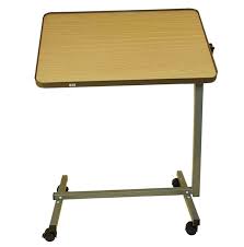 Fahrbarer rechtecktisch mit 2 rollen bxtxh 160 x 80 x 70 cm. Betttisch Hohenverstellbar Auf Rollen Pflege Discount Online Shop