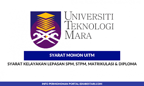 Kemasukan pelajar ke universiti awam/ ipta bagi program lepasan spm dan stpm/ setaraf berpandukan prinsip meritokrasi. Syarat Kelayakan Mohon Uitm 2021 Lepasan Spm Stpm Matrikulasi Diploma Edu Bestari