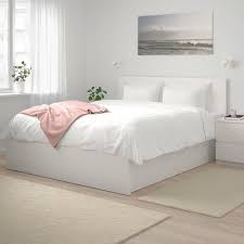 Malm Bedframe Met Opbergruimte Wit 140x200 Cm Ikea White Bed Frame Ikea Bed White Bedding