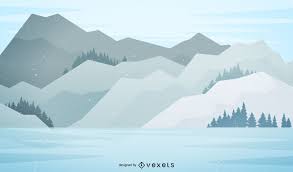 Snowy Mountain Landscape Illustration Mountain Illustration Landscape Illustration Mountain Drawing