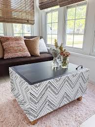 The legs alone cost about $50, but the overall cost for the legs and the materials and tools needed is about $250. Diy Boho Wallpaper Coffee Table Bench Makeover