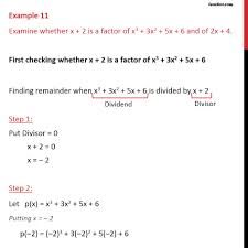 What you will learn in this lesson. Example 11 Examine Whether X 2 Is A Factor Of X3 3x2