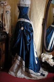Only 1 available and it's in 2 people's carts. Blue Steampunk Wedding Dress Steampunk Kleider Kleidung Historische Kleidung