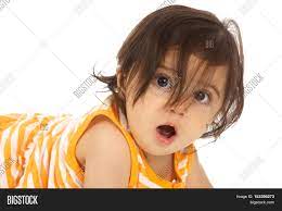 Beautiful anime girl brown hair brown eyes. Funny Baby Girl On Image Photo Free Trial Bigstock