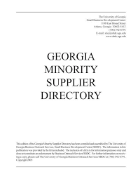 How would you rate this store? Georgia Minority Supplier Directory Georgia Small Business