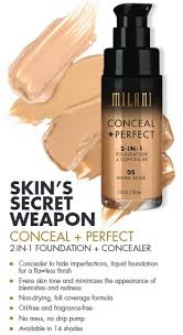 Details About Milani Conceal Perfect 2 In 1 Foundation Concealer New Sealed Select Shade