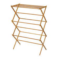 Folding wooden clothes drying rack plans. Bamboo Foldable Wooden Clothes Drying Rack Shape Rectangular Id 22256630833