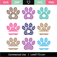 Download Dog Paw Prints Svg Cut File Lovesvg Com