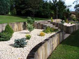 Pin By Kat Jeter On باخچە حديقه Garden Sloped Garden Garden Wall Designs Tiered Garden