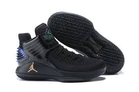 Black And Gold Nike Basketball Shoes Mens Air Jordan 32 Xxxii Coal Black Gold Blue Basketball Shoes Blue Basketball Shoes Nike Air Jordan Shoes Air Jordans