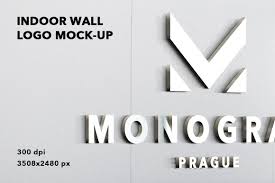 Indoor Wall Logo Mockup Badge 3d Logo Mockup Wall Logo Free Logo Mockup