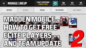 Go to trade, pick your selected player, put up the two wr you grabbed from free agency and a draft pick (try third round pick to start; How To Get Free Elite Players On Madden 16 Mobile Team Update Ep 2 Youtube
