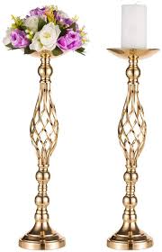 Maybe you would like to learn more about one of these? Amazon Com 2 Pcs Versatile Metal Flower Arrangement Candle Holder Stand Set For Wedding Party Dinner Centerpiece Event Restaurant Hotel Decoration Gold 2 X L Everything Else