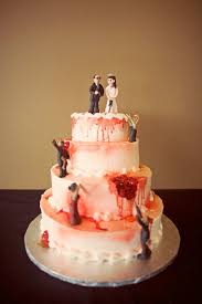 Bride And Groom Wedding Cake Topper With Zombies For Rich S Groom Cake Zombie Wedding Cakes Groom Wedding Cakes Cake
