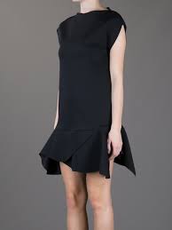 Givenchy Ruffle Hem Dress In Black Lyst Ruffle Hem Dress Dresses Hem Dress