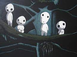 Maybe you would like to learn more about one of these? Studio Ghibli Princess Mononoke Forest Spirit Elf Kodama Glow In The Dark Painting By Maryna Povhanych