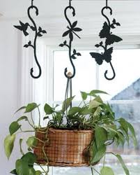 Wrought Iron Decorative Butterfly S Hook Hanging Plants Outdoor Hanging Plants Hanging Potted Plants