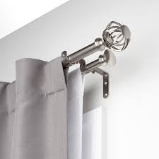 A curtain and a drape are fairly similar, except a drape tends to be made of heavier material. Hometrends Lattice 3 4 Nickel Double Drapery Rod Set Walmart Canada