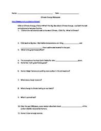 Climate Change Webquest Climate Change Webquest Climates