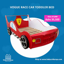There are side guards on each side of the red car bed that acts as protective ways from not letting your child fall to the floor from the bed at night. Baby Cot Kenya This Red Vogue Race Car Toddlerbed Is A Facebook