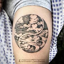 50 Mysterious Yin Yang Tattoo Designs Cuded Sky Tattoos Cloud Tattoo Tattoos